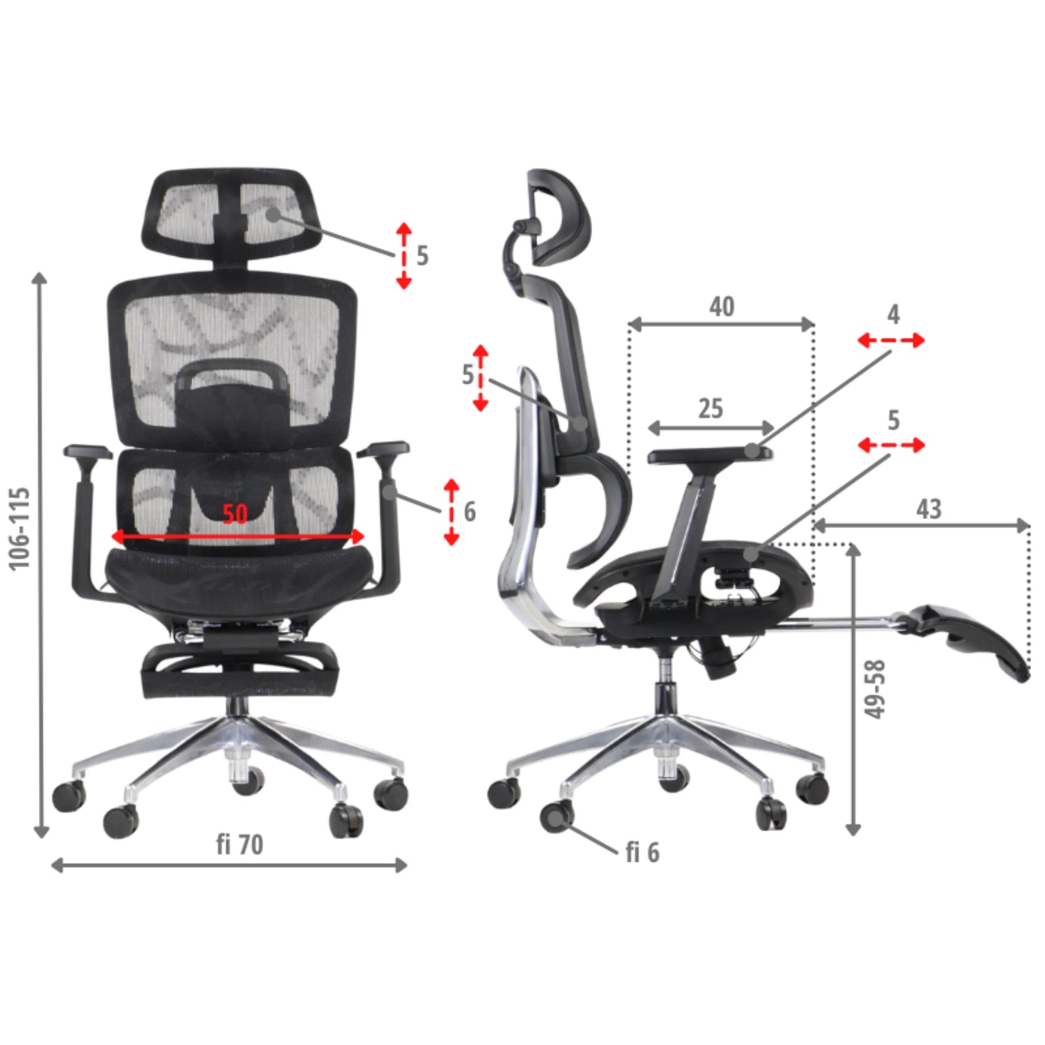 Ergonomic Office Chair ErgoNew A1F