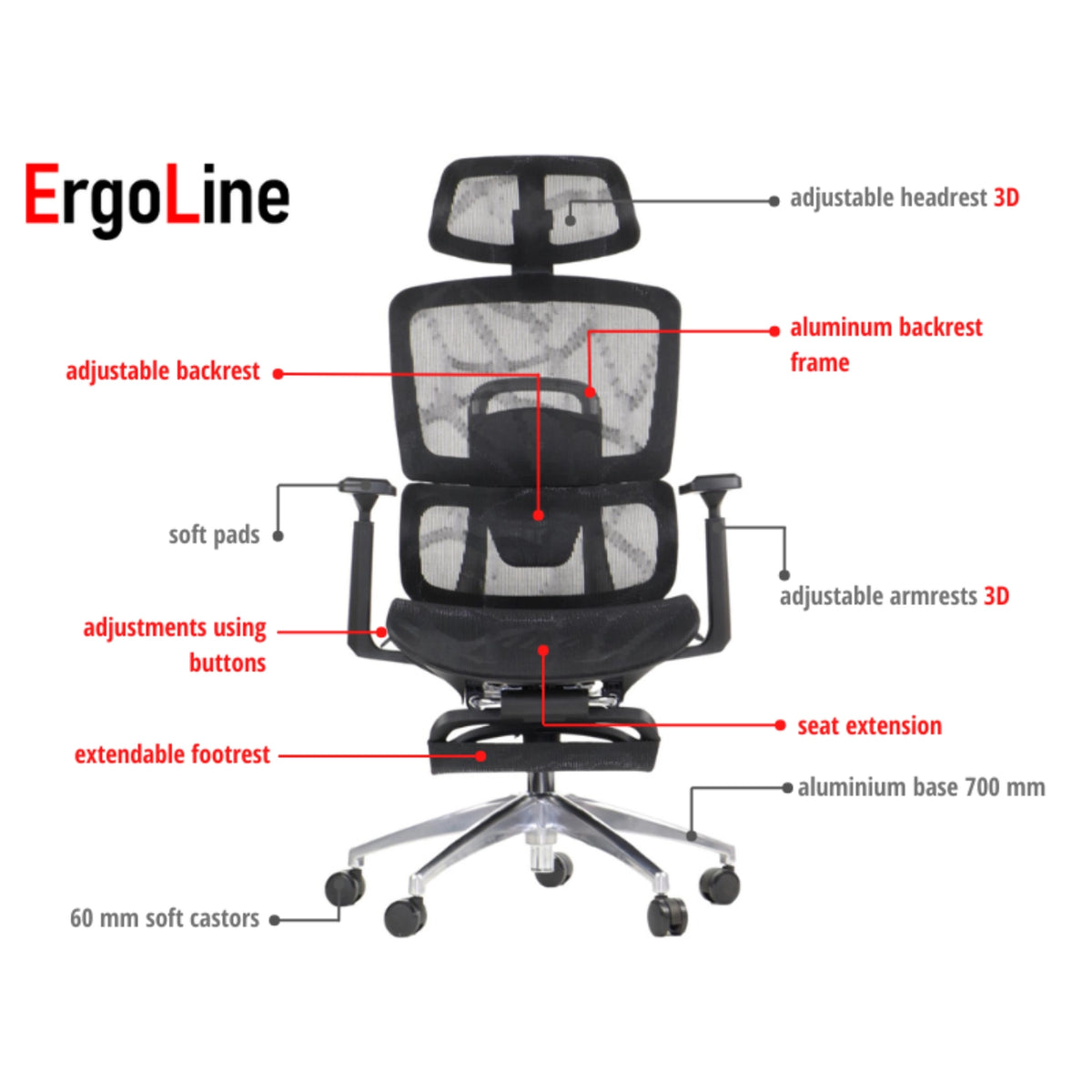 Ergonomic Office Chair ErgoNew A1F