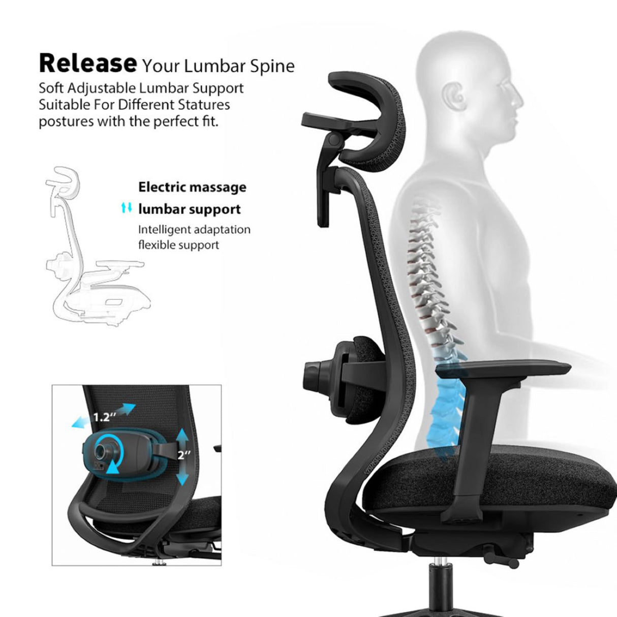 Ergonomic Office Chair Massage PRO