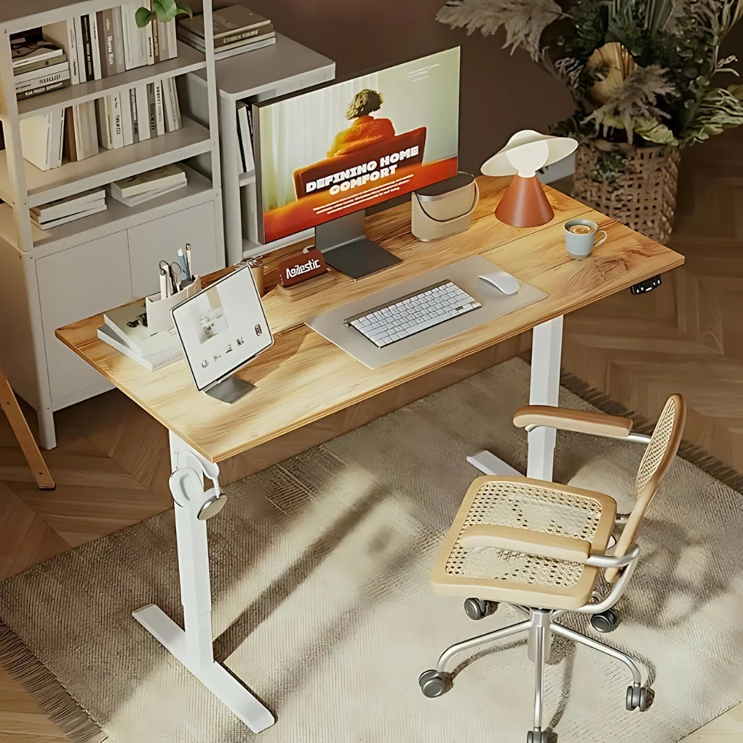 Ergonomska električna pisalna miza z nastavljivo višino Agilestic, bela