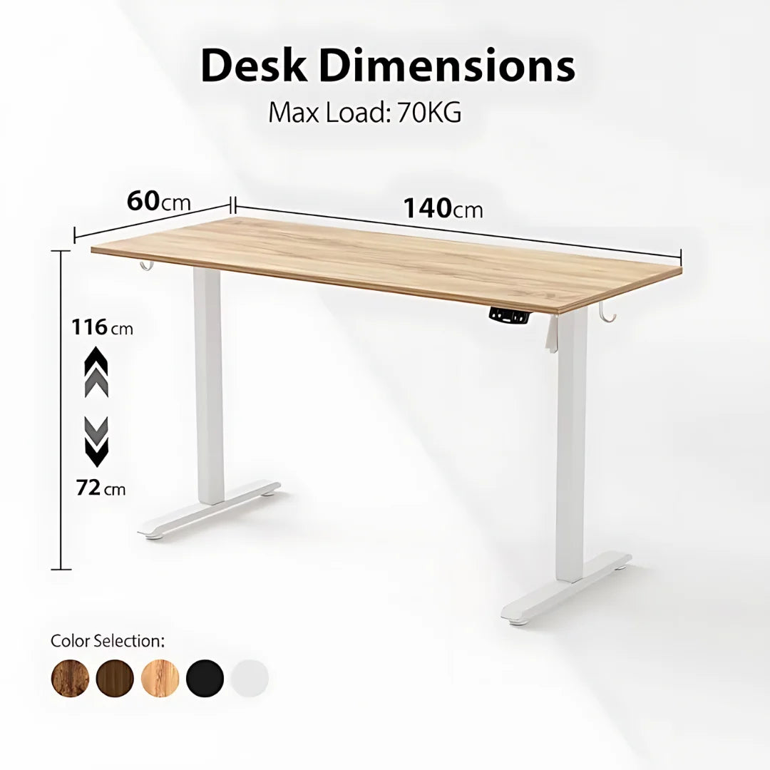 Ergonomska električna pisalna miza z nastavljivo višino Agilestic, bela