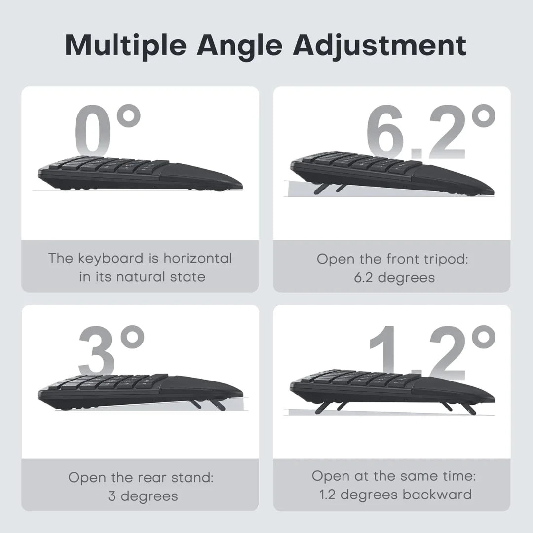 Brezžična ergonomska tipkovnica Omoton