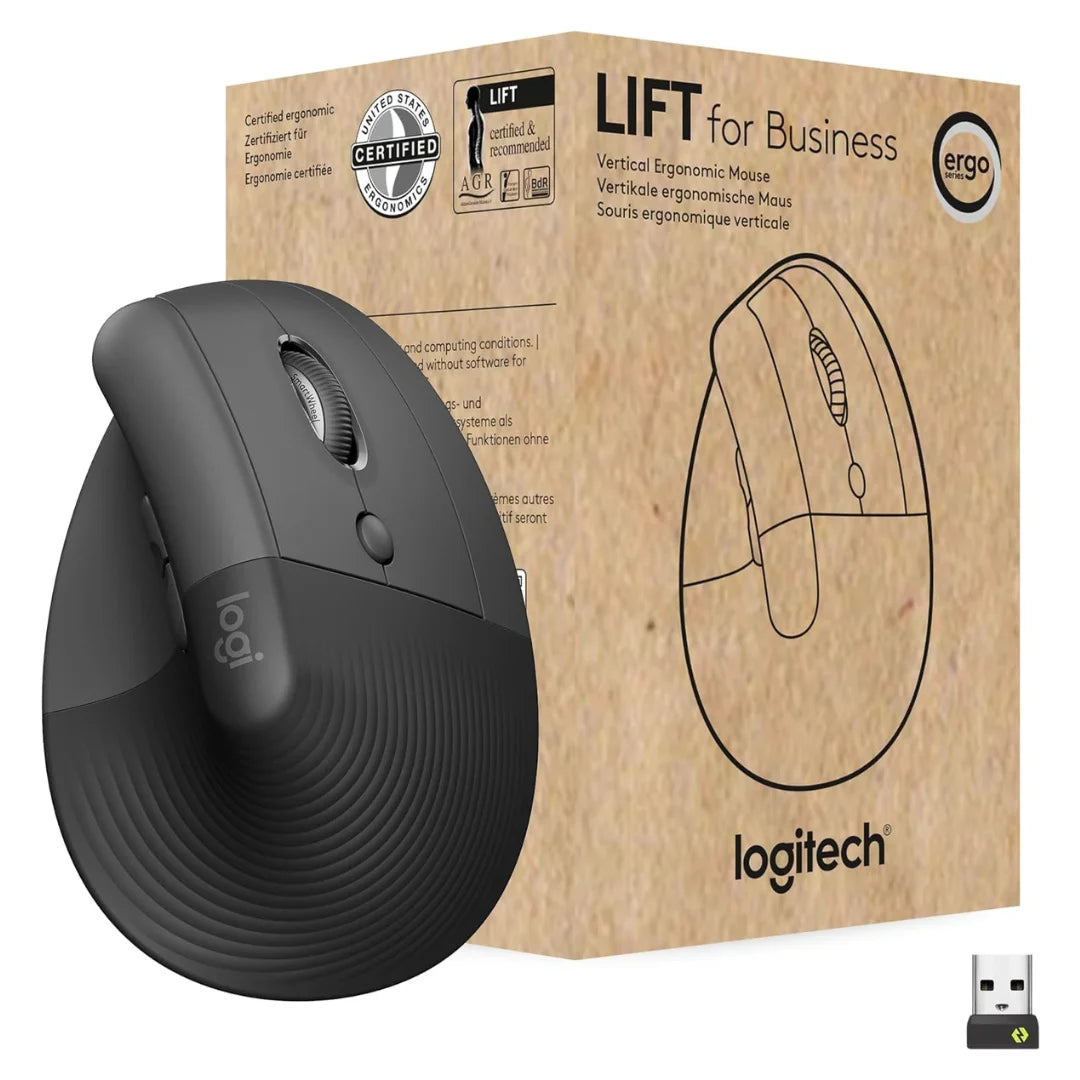 Ergonomska brezžična miška Logitech Lift for Business