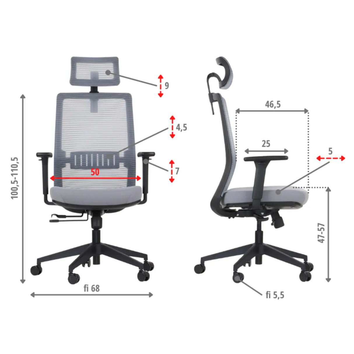 Ergonomischer Bürostuhl CUTLER