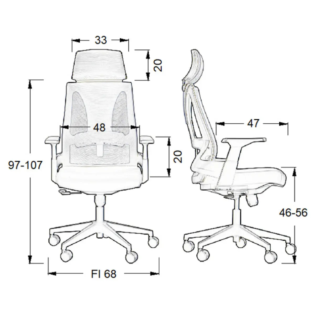Ergonomischer Bürostuhl OLTON H