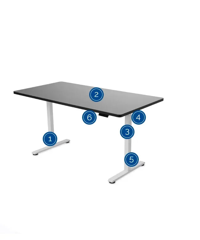 Height-Adjustable Desk Classic 2 - Rounded Edge