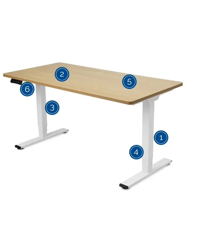Height-Adjustable Desk Supra 2 - Rounded Edges
