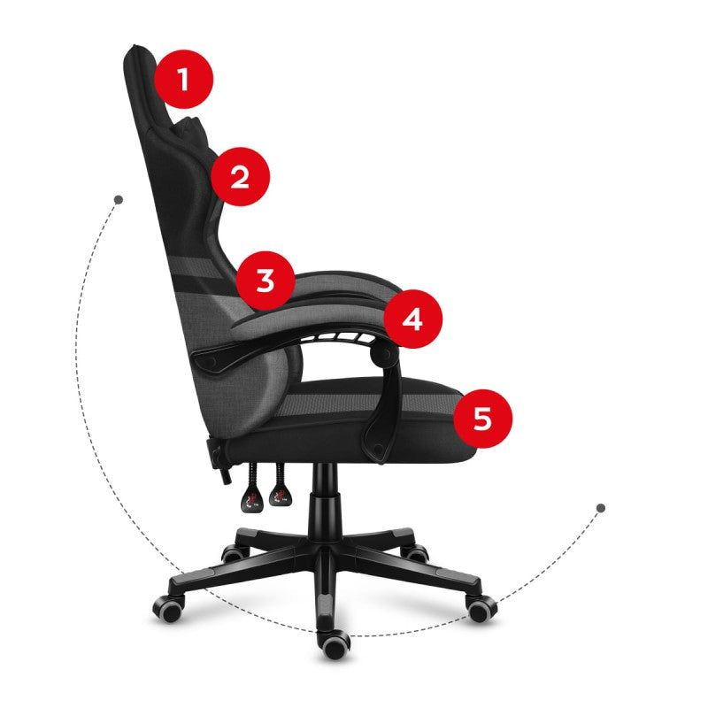 Huzaro Force 4.4 Grey Mesh gaming chair - image 12