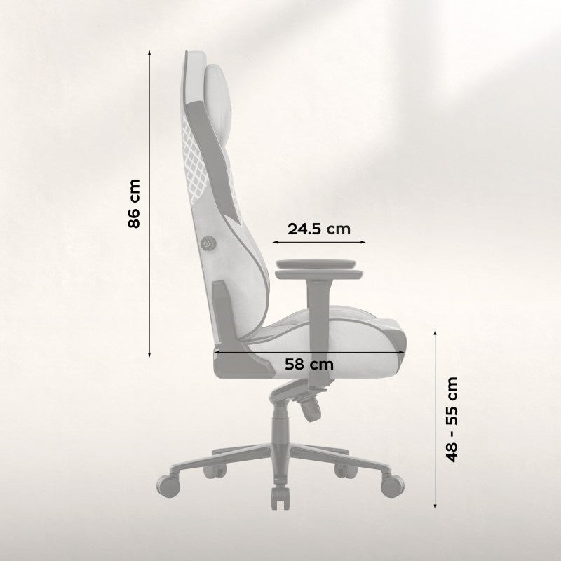 Huzaro Force 8.3 Grey Suede Gaming Chair - image 6