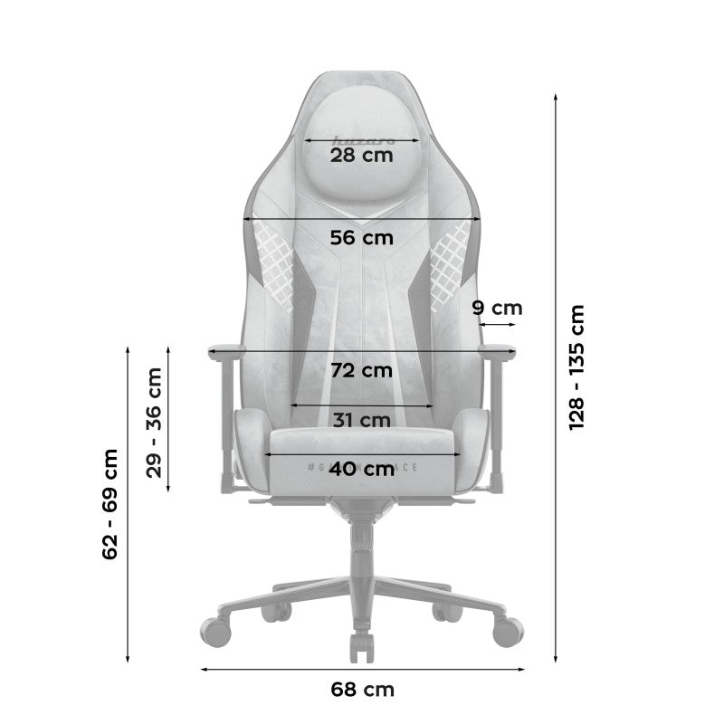 Huzaro Force 8.3 Grey Suede Gaming Chair - image 9