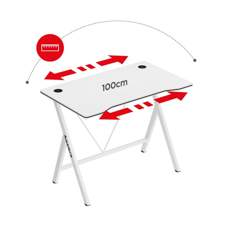 Huzaro Hero 1.4 White 100 cm gaming desk - image 5