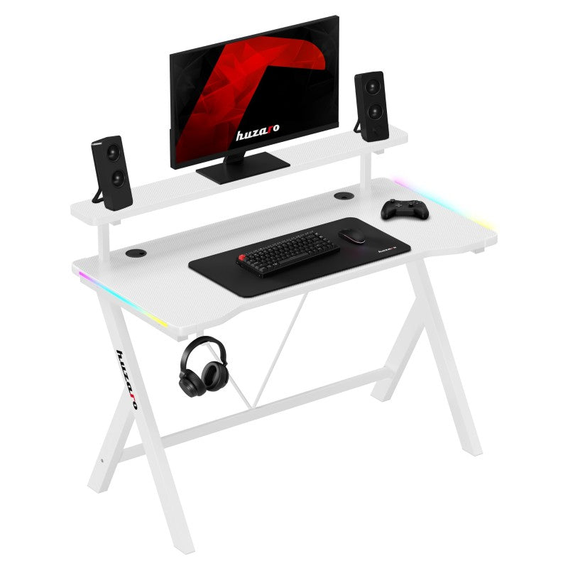 Huzaro Hero 1.9 RGB White 120 cm gaming desk - image 6