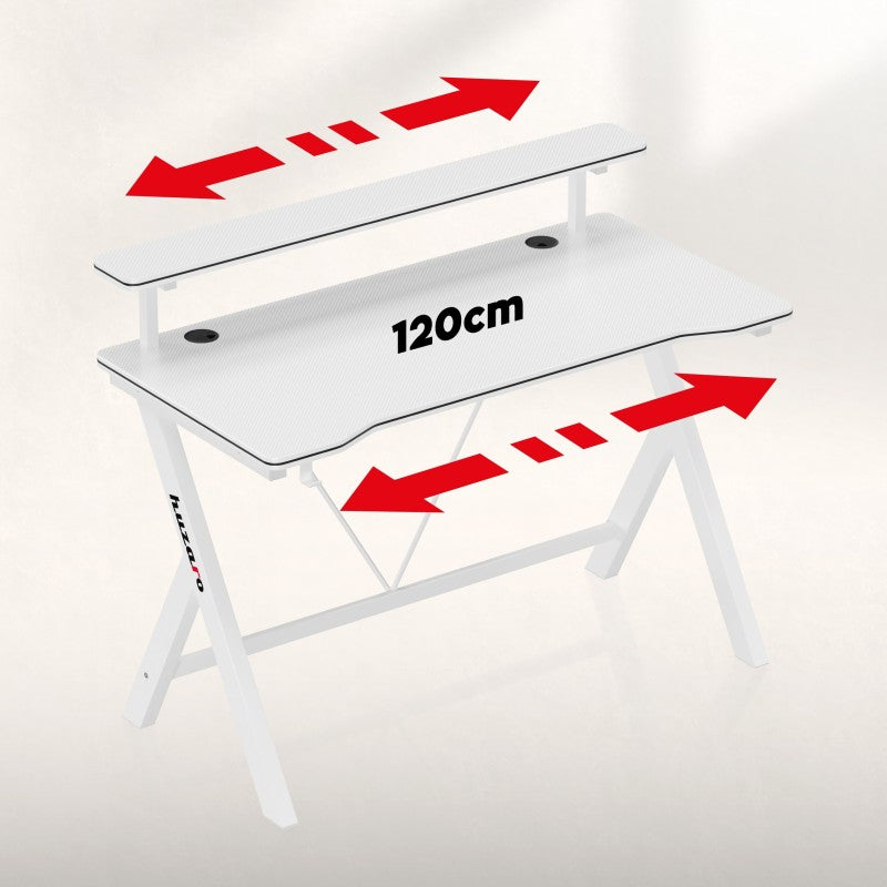 Huzaro Hero 1.9 White 120 cm gaming desk - image 17