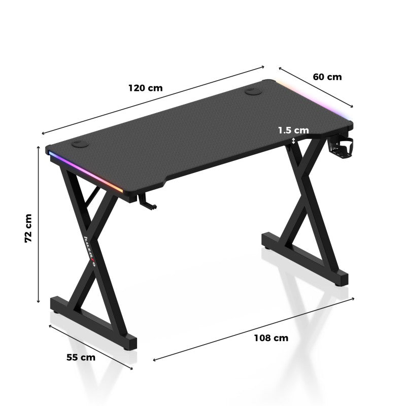 Huzaro Hero 2.3 RGB 120 cm gaming desk - image 11