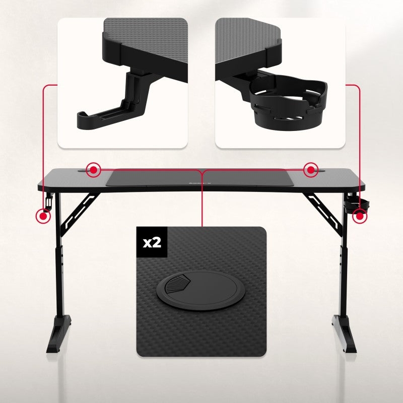 Huzaro Hero 3.6 gaming desk Black - image 17
