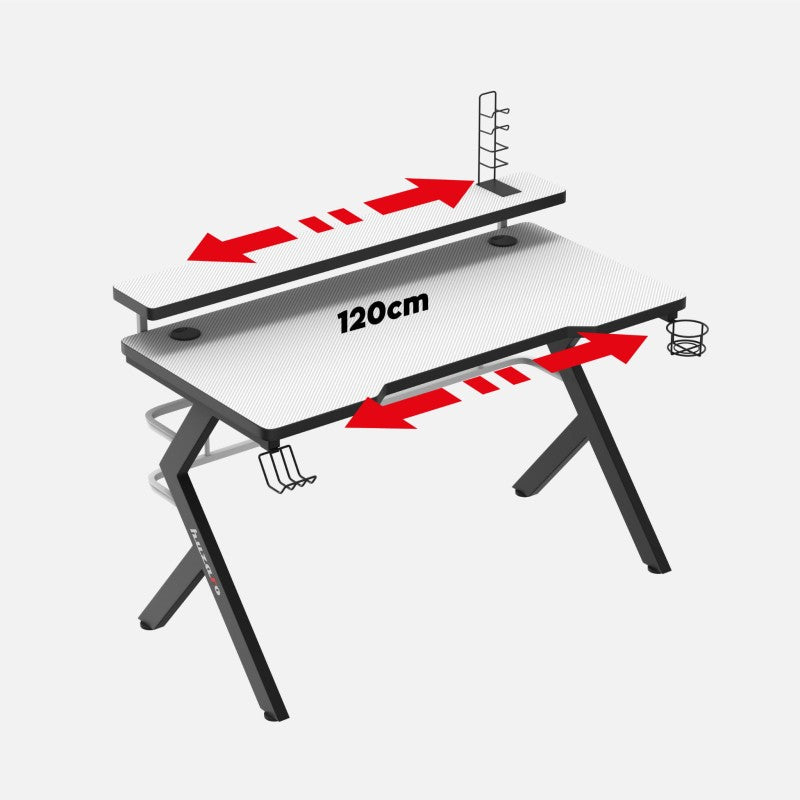Huzaro Hero 5.0 White 120 cm gaming desk - image 3