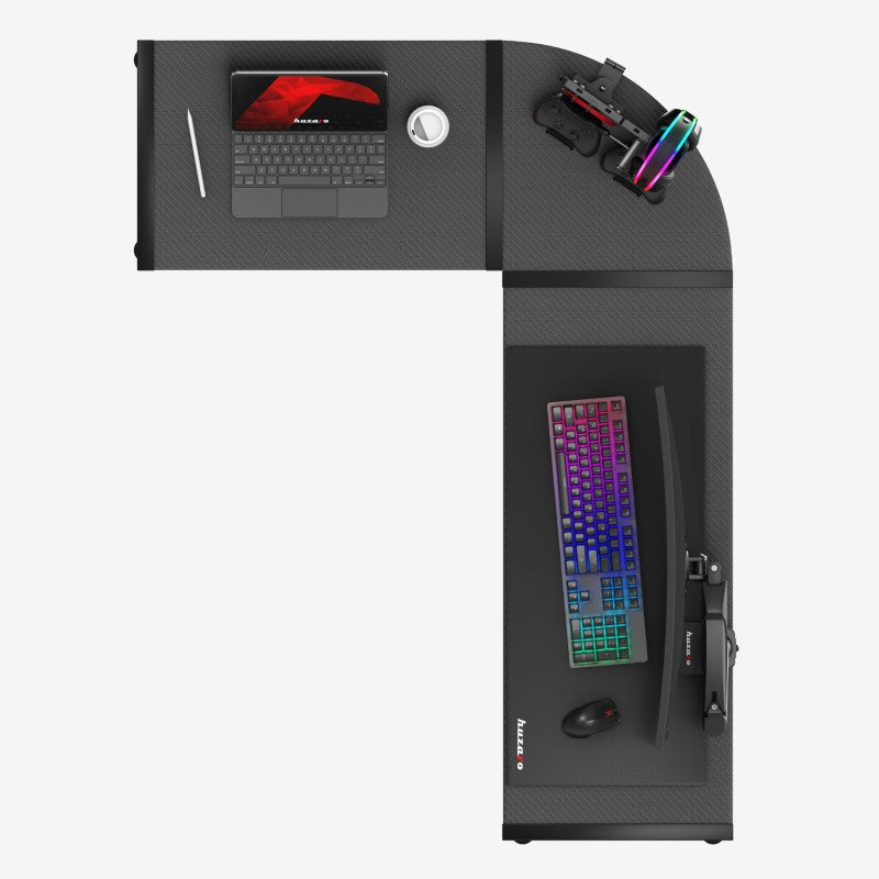 Huzaro Hero 6.0 Black 147 cm corner gaming desk - image 3