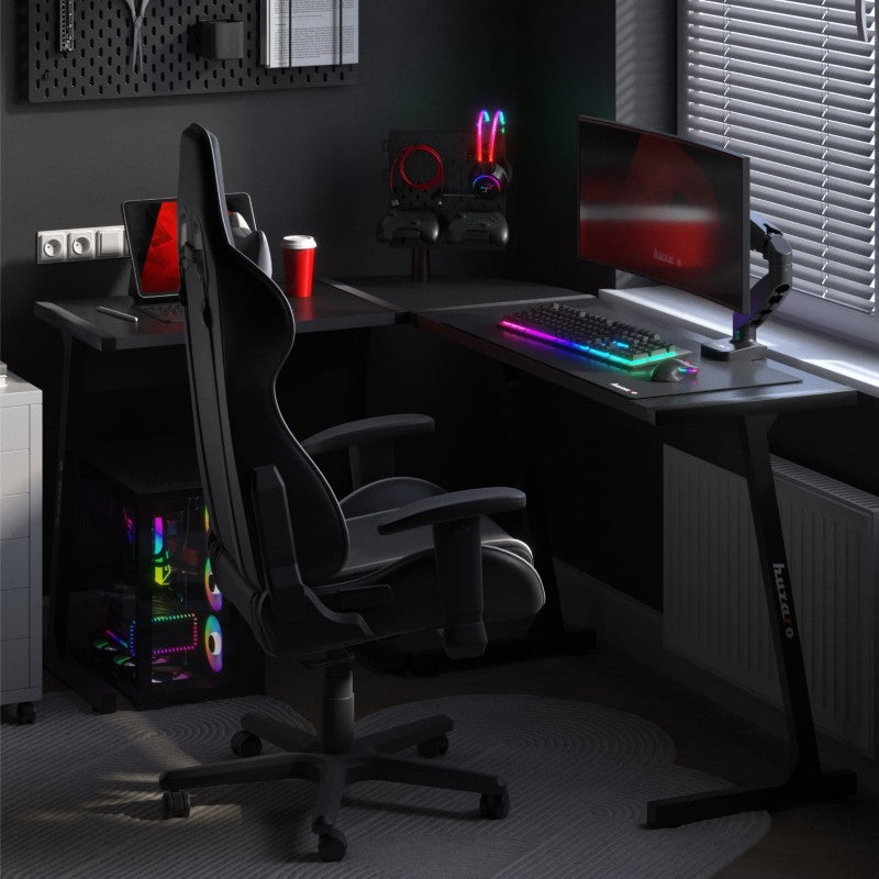 Huzaro Hero 6.0 Black 147 cm corner gaming desk - image 4