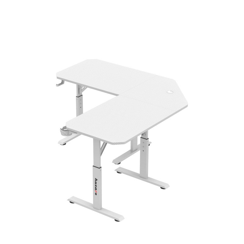 Huzaro Hero 7.3 White 140 cm adjustable corner gaming desk - image 7
