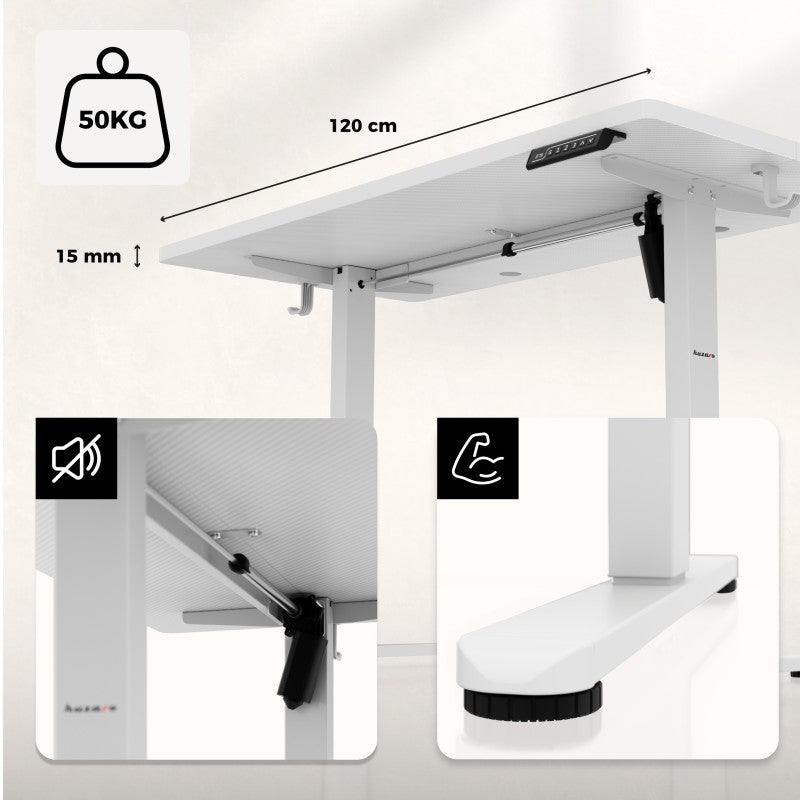 Huzaro Hero 8.1 White electric gaming desk - image 13