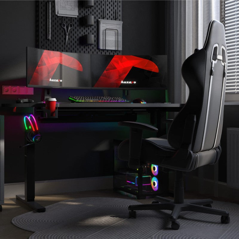 Huzaro Hero 8.7 RGB Black 140 cm electric gaming desk - image 3