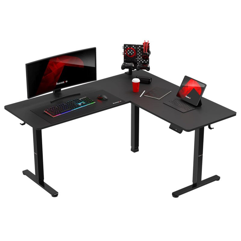 Huzaro Hero 9.5 Black 160 cm electric corner gaming desk - image 1
