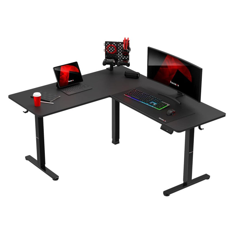 Huzaro Hero 9.5 Black 160 cm electric corner gaming desk - image 7