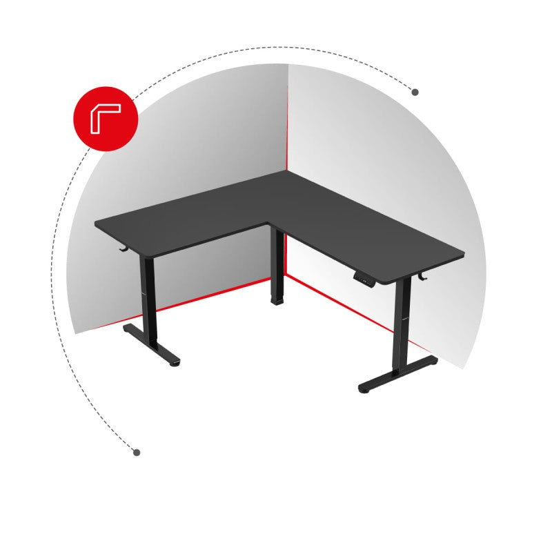 Huzaro Hero 9.5 Black 160 cm electric corner gaming desk - image 40