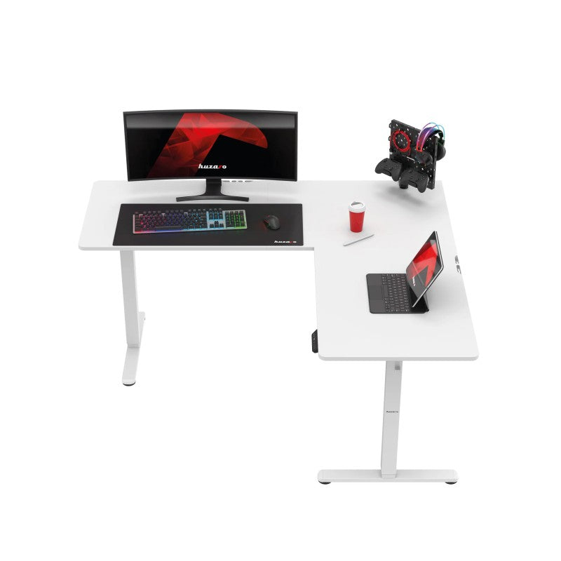 Huzaro Hero 9.5 White 160 cm electric corner gaming desk - image 16