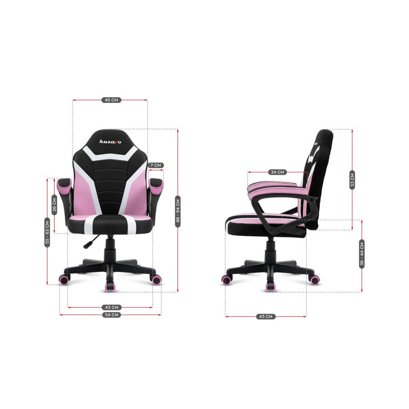 Huzaro Ranger 1.0 Pink Mesh child's gaming chair - image 11