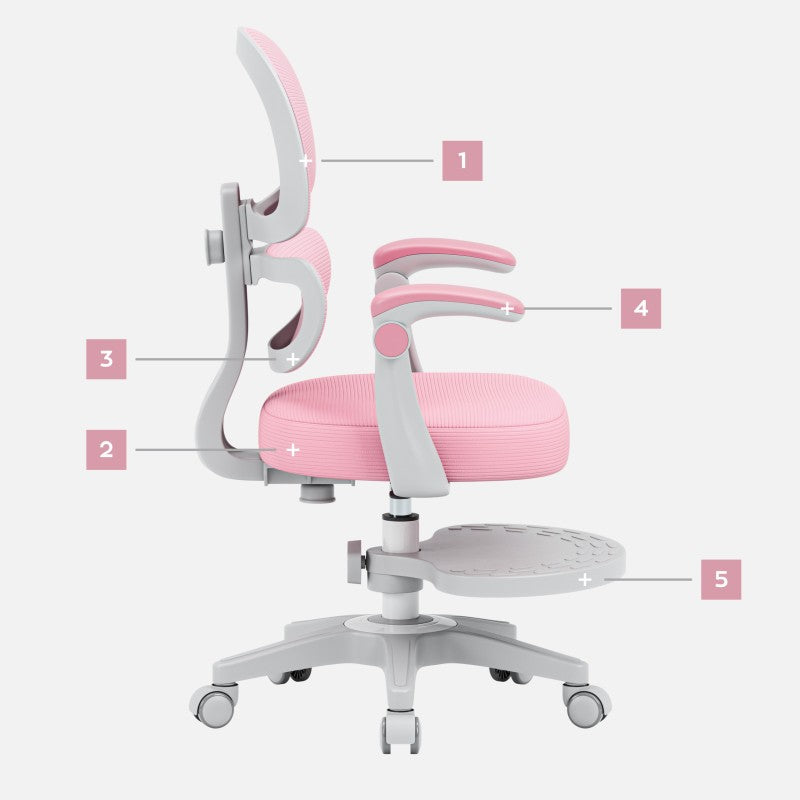 Mark Adler Children's ergonomic chair Junior 4.4 Pink - image 14