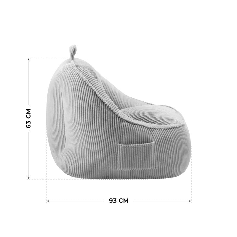 Mark Adler Corduroy backrest pouffe chair Comfy 4.0 Grey - image 3