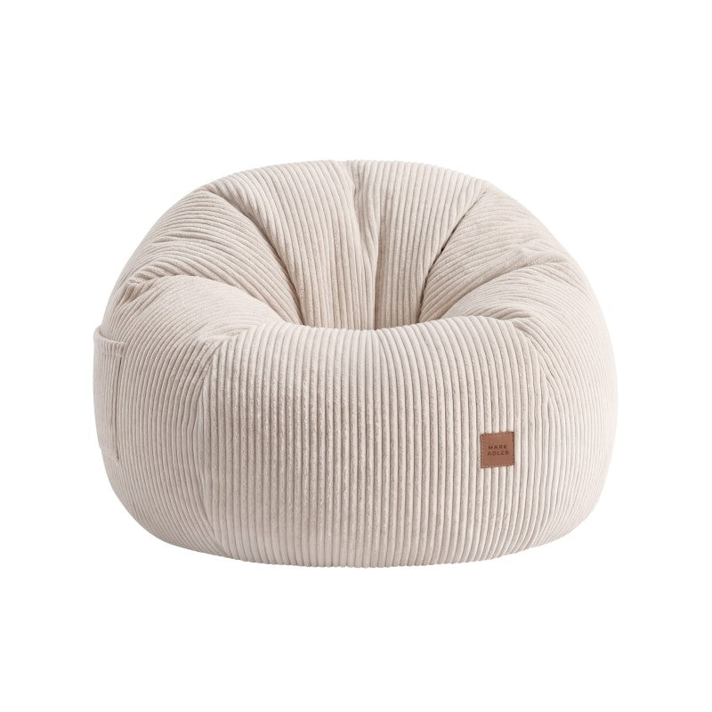 Mark Adler Corduroy pouffe armchair with footrest Comfy 3.0 Beige - image 7