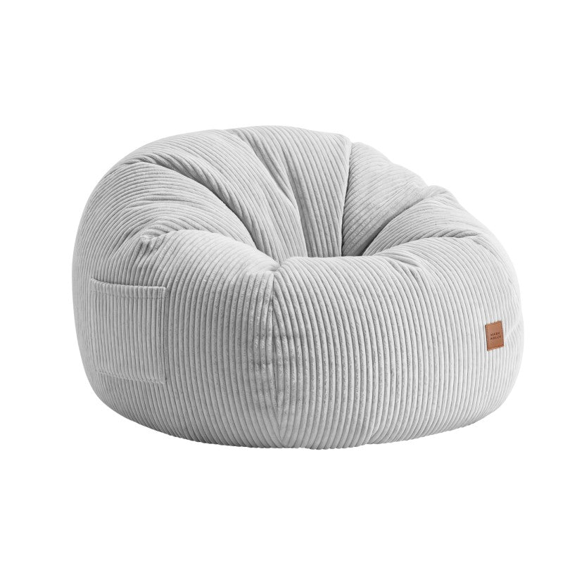 Mark Adler Corduroy pouffe armchair with footrest Comfy 3.0 Grey - image 3