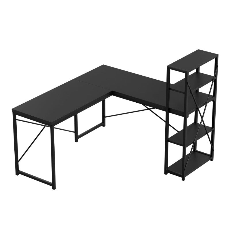 Mark Adler Corner desk with shelves Leader 5.9 Black 145 cm - image 6