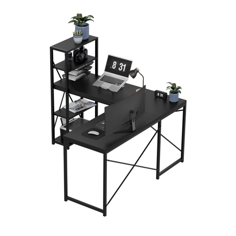 Mark Adler Corner desk with shelves Leader 5.9 Black 145 cm - image 7