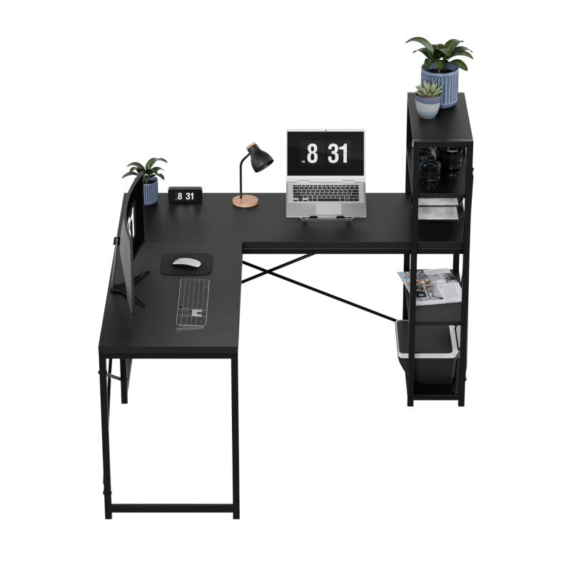 Mark Adler Corner desk with shelves Leader 5.9 Black 145 cm - image 10