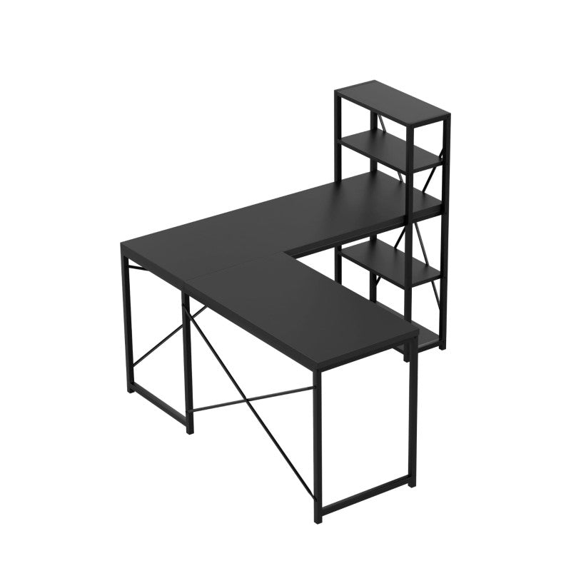 Mark Adler Corner desk with shelves Leader 5.9 Black 145 cm - image 12