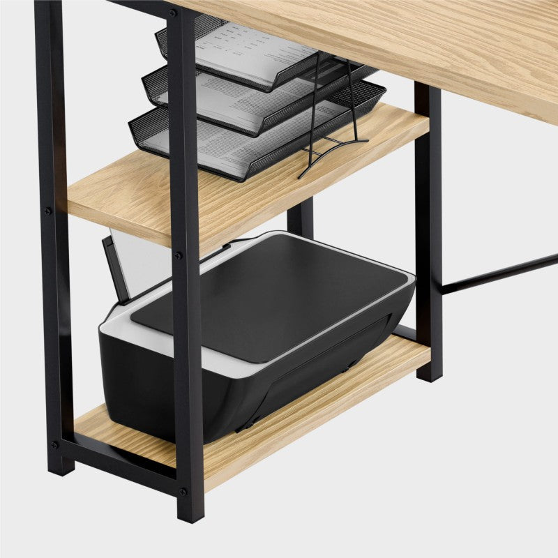 Mark Adler Corner desk with shelves Leader 5.9 Oak 145 cm - image 4