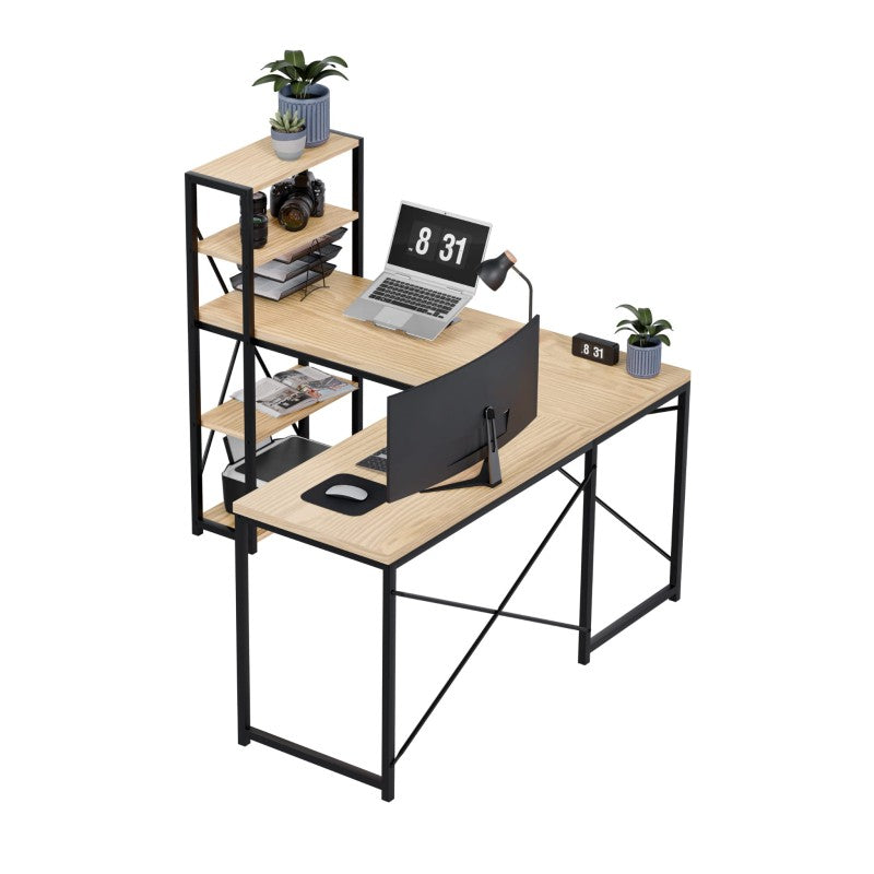 Mark Adler Corner desk with shelves Leader 5.9 Oak 145 cm - image 6