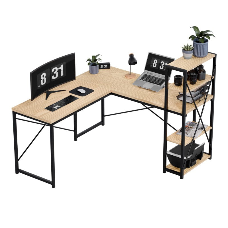 Mark Adler Corner desk with shelves Leader 5.9 Oak 145 cm - image 12