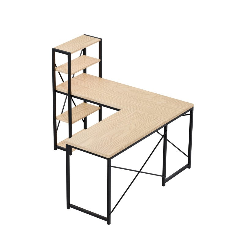 Mark Adler Corner desk with shelves Leader 5.9 Oak 145 cm - image 13