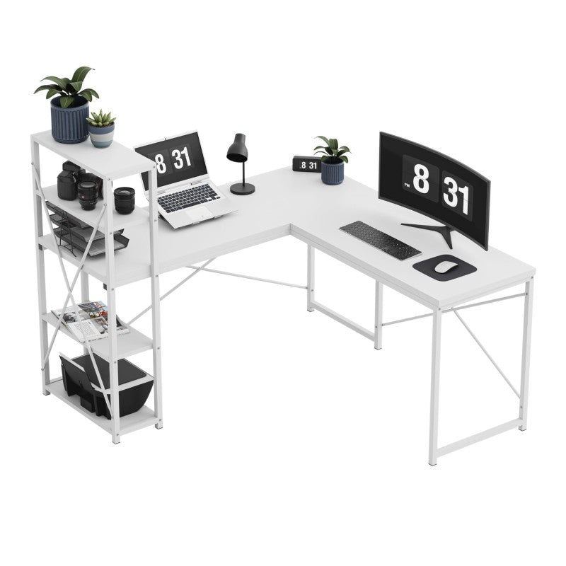 Mark Adler Corner desk with shelves Leader 5.9 White 145 cm - image 1