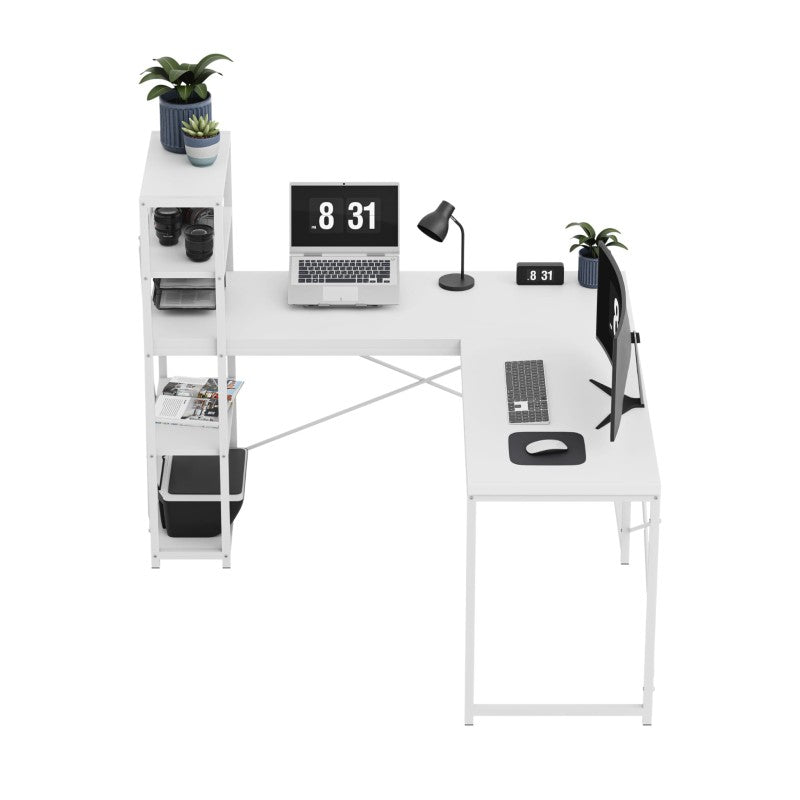 Mark Adler Corner desk with shelves Leader 5.9 White 145 cm - image 21