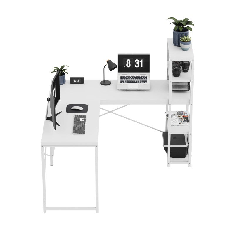 Mark Adler Corner desk with shelves Leader 5.9 White 145 cm - image 23