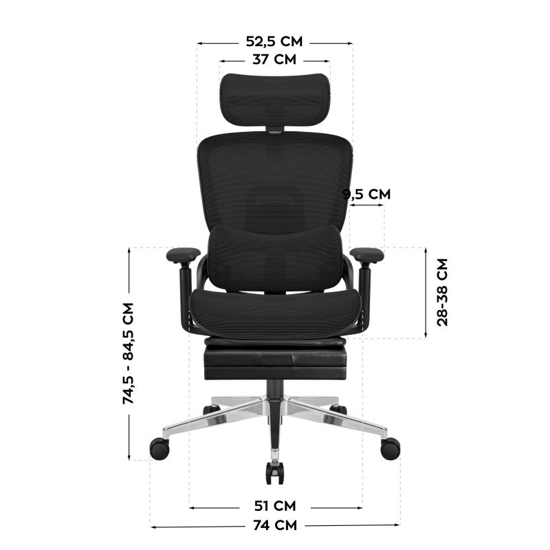Mark Adler Ergonomic chair with footrest Expert 9.3 Black - image 9