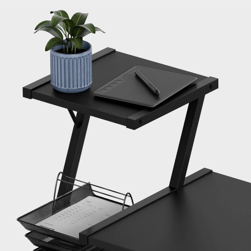 Mark Adler Leader 3.5 Black 116 cm desk with shelves - image 4