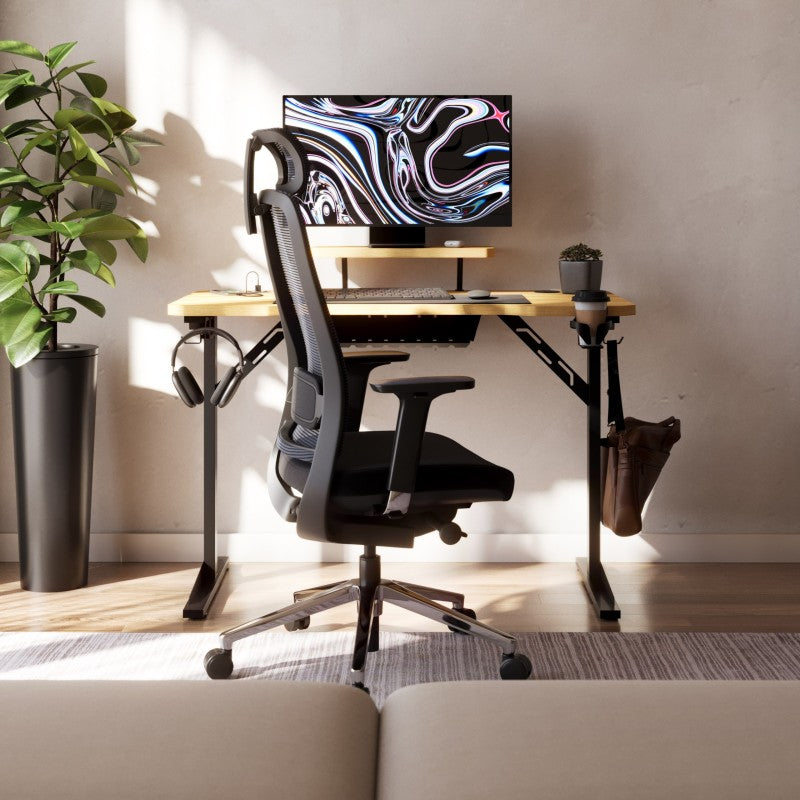 Mark Adler Leader 5.1 Oak 115 cm computer desk with shelf - image 4