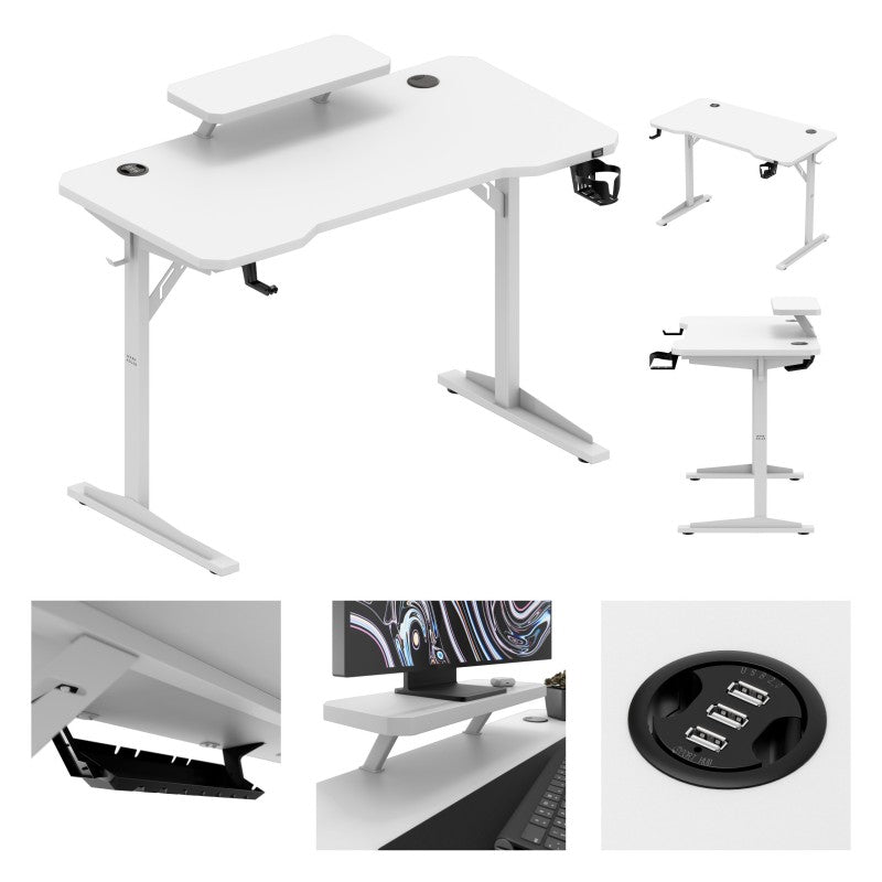Mark Adler Leader 5.1 White 115 cm computer desk with shelf - image 10
