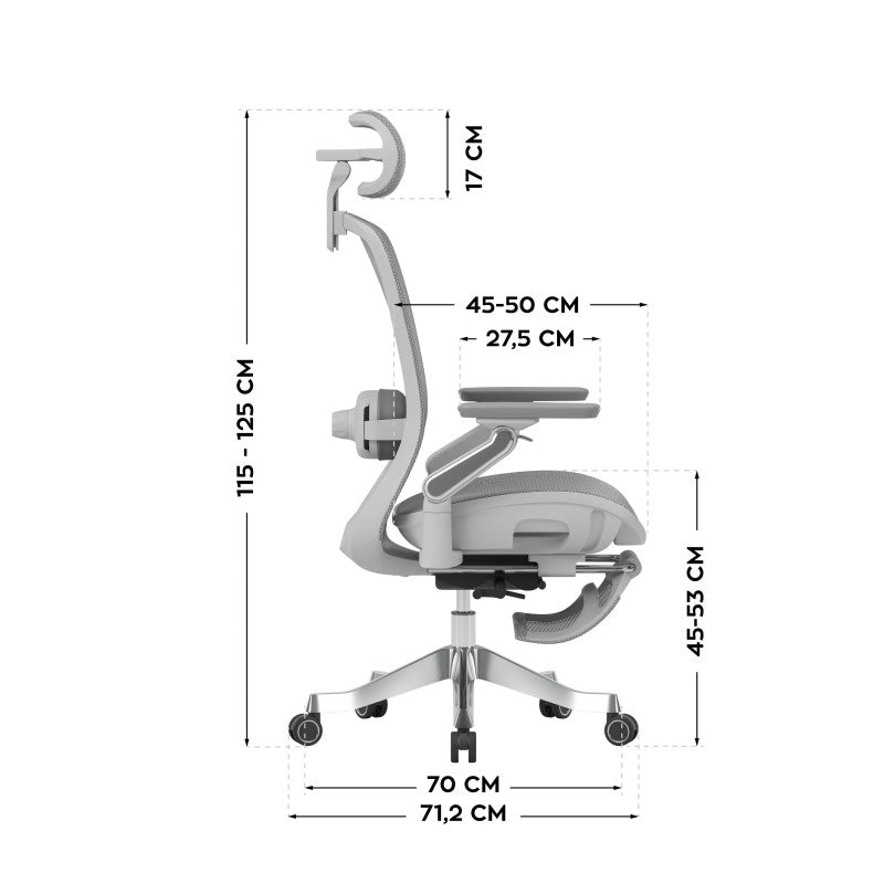 Mark Adler Leadpro 8.7 Grey swivel chair - image 11